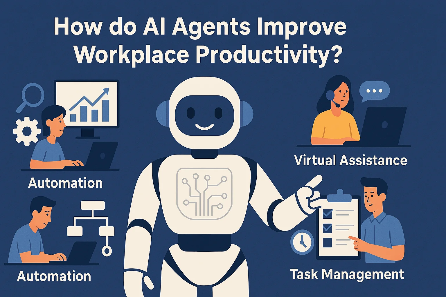 How do AI agents improve workplace productivity